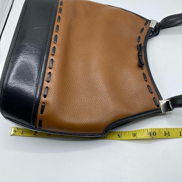 Vintage Brighton Brown and Black Leather Shoulder Purse - Picture 10 of 10